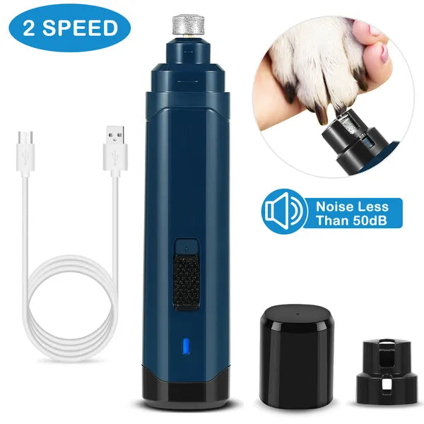 Pet Nail Grinder 2 Speeds Quiet USB Rechargeable Pet Nail Grinder Professional Pet Nail Trimmer Cordless Paws Grooming Maison & Companie