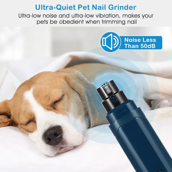 Pet Nail Grinder 2 Speeds Quiet USB Rechargeable Pet Nail Grinder Professional Pet Nail Trimmer Cordless Paws Grooming Maison & Companie