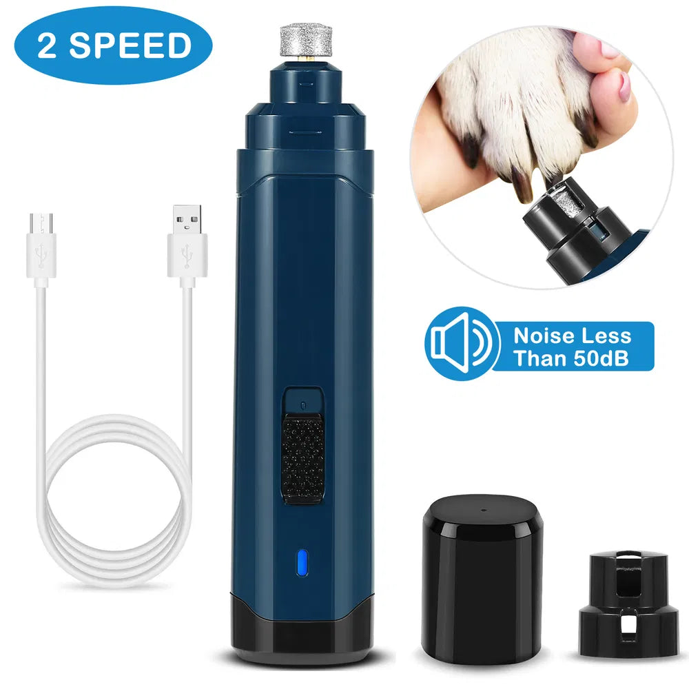 Pet Nail Grinder 2 Speeds Quiet USB Rechargeable Pet Nail Grinder Professional Pet Nail Trimmer Cordless Paws Grooming Maison & Companie